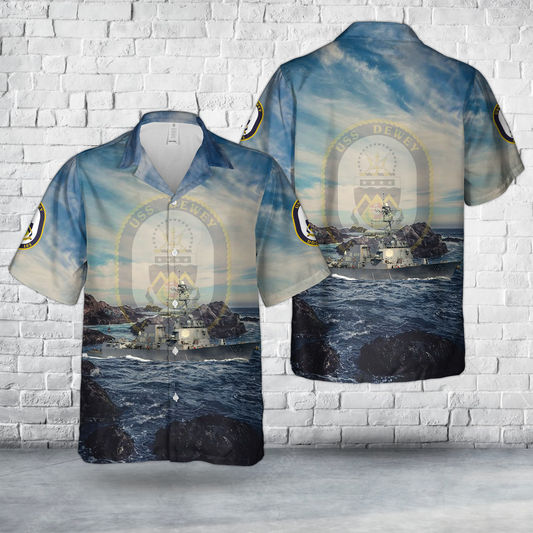 US Navy USS Dewey (DDG-105) Hawaiian Shirt
