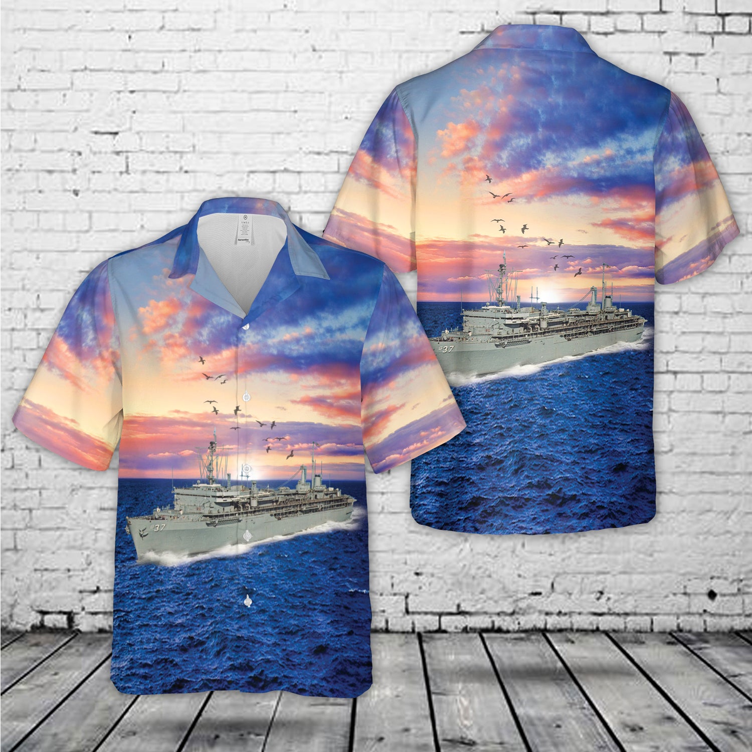 US Navy USS Dixon AS-37 Hawaiian Shirt