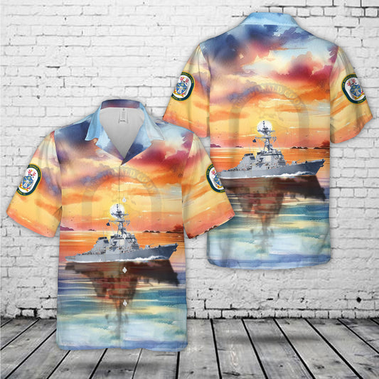 US Navy USS Donald Cook (DDG-75) Hawaiian Shirt