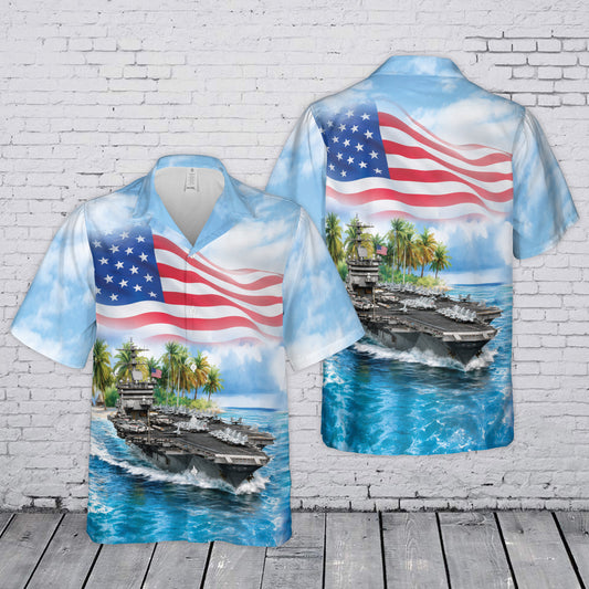 US Navy USS Enterprise (CVN-65) Hawaiian Shirt