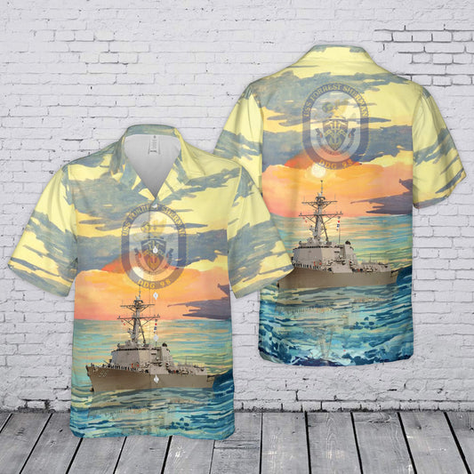US Navy USS Forrest Sherman (DDG-98) Arleigh Burke-class Destroyer Hawaiian Shirt