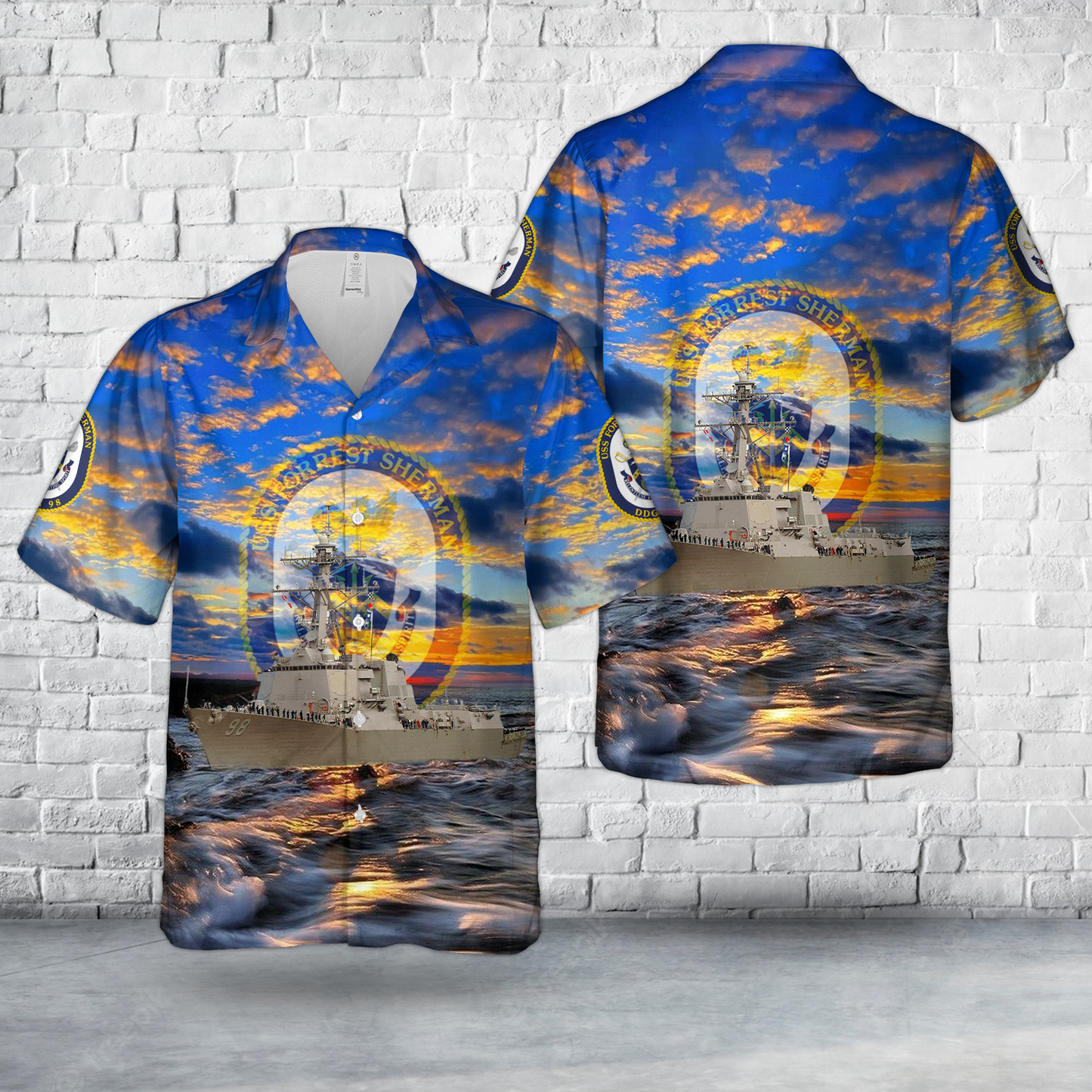 US Navy USS Forrest Sherman (DDG-98) Hawaiian Shirt