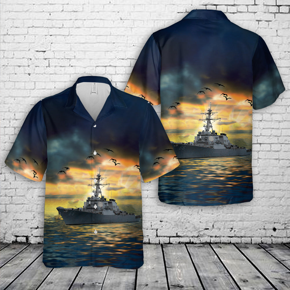US Navy USS GONZALEZ DDG 66 Hawaiian Shirt
