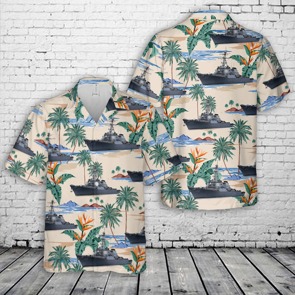 US Navy USS GONZALEZ DDG 66 Hawaiian Shirt