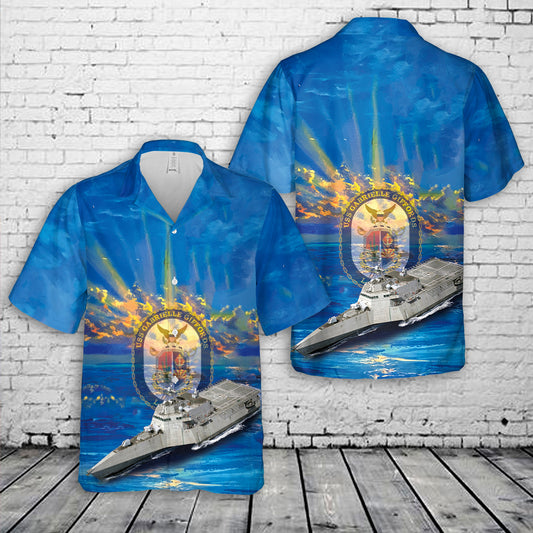 US Navy USS Gabrielle Giffords LCS-10 Hawaiian Shirt