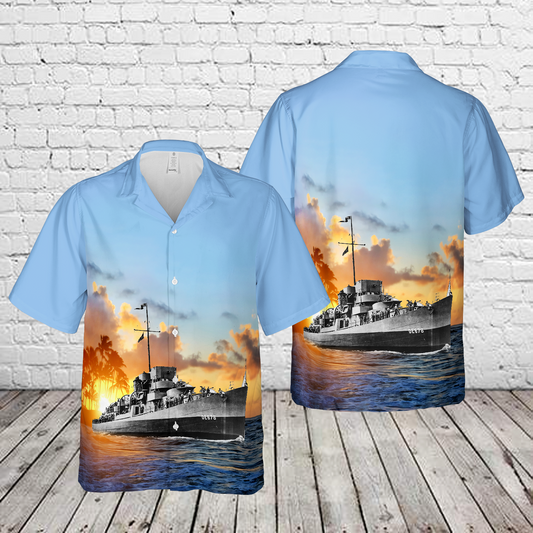 US Navy USS Harmon (DE-678) Hawaiian Shirt