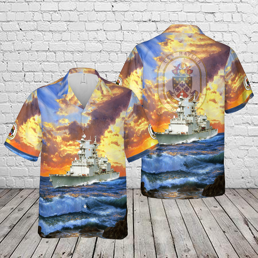 US Navy USS Hayler (DD-997) Hawaiian Shirt