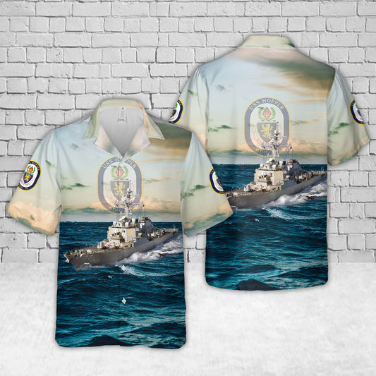 US Navy USS Hopper (DDG-70) Hawaiian Shirt