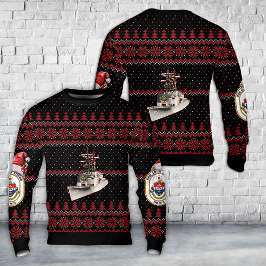 US Navy USS John Young (DD-973) Christmas Sweater