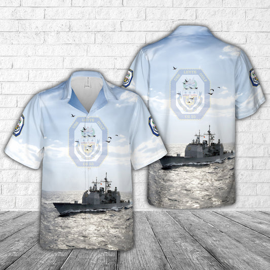 US Navy USS Leyte Gulf (Cg-55) Hawaiian Shirt