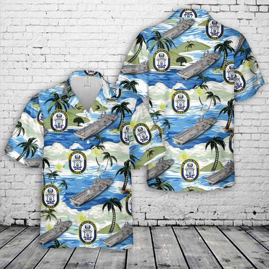 US Navy USS Makin Island (LHD-8) Hawaiian Shirt