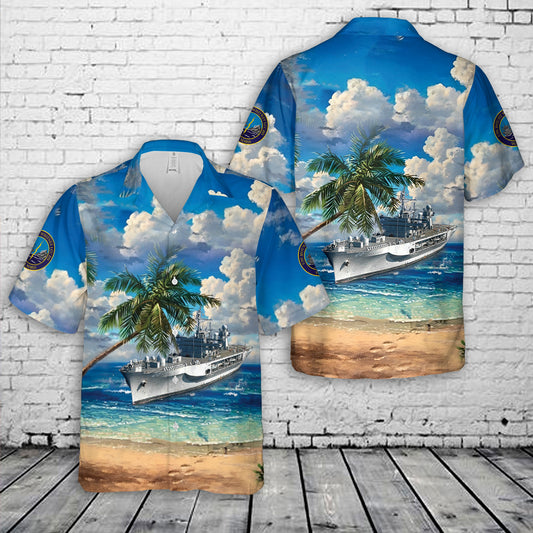 US Navy USS Mount Whitney (LCC/JCC 20) Hawaiian Shirt
