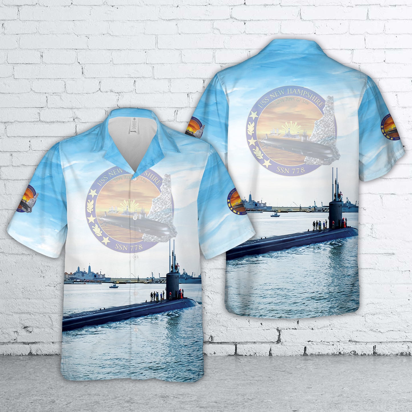US Navy USS New Hampshire (SSN-778) Hawaiian Shirt