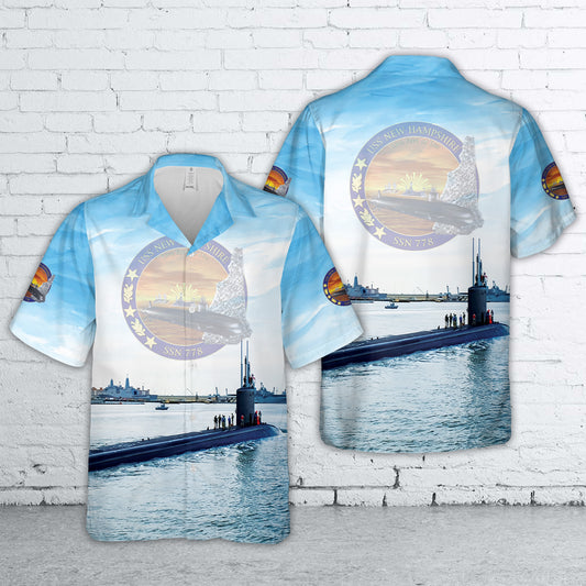 US Navy USS New Hampshire (SSN-778) Hawaiian Shirt