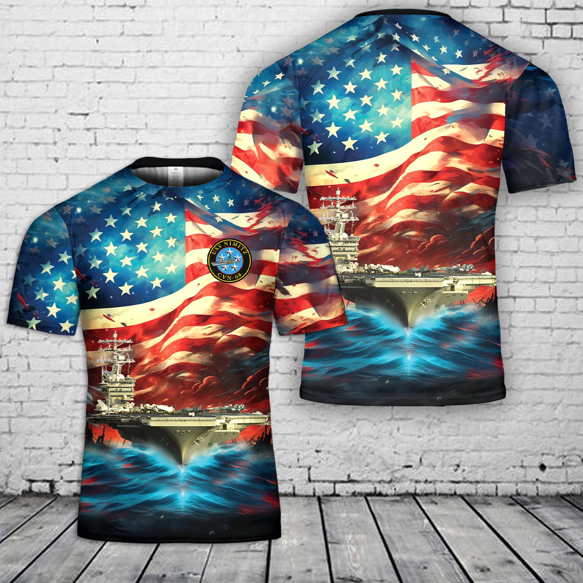 US Navy USS Nimitz (CVN-68) 3D T-Shirt