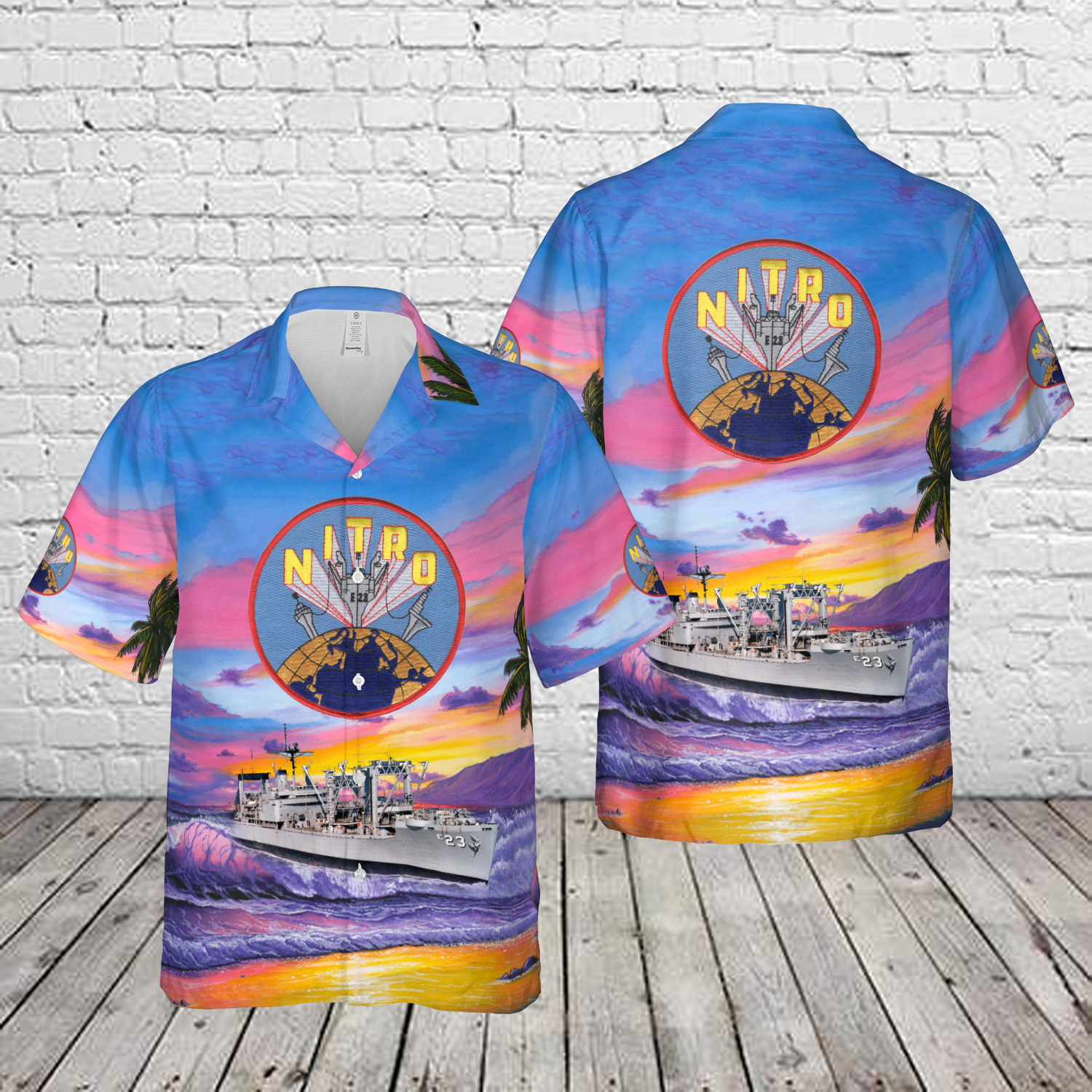 US Navy USS Nitro (AE-23) Hawaiian Shirt