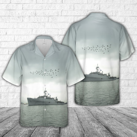 US Navy USS Ogden (LPD-5) Hawaiian Shirt
