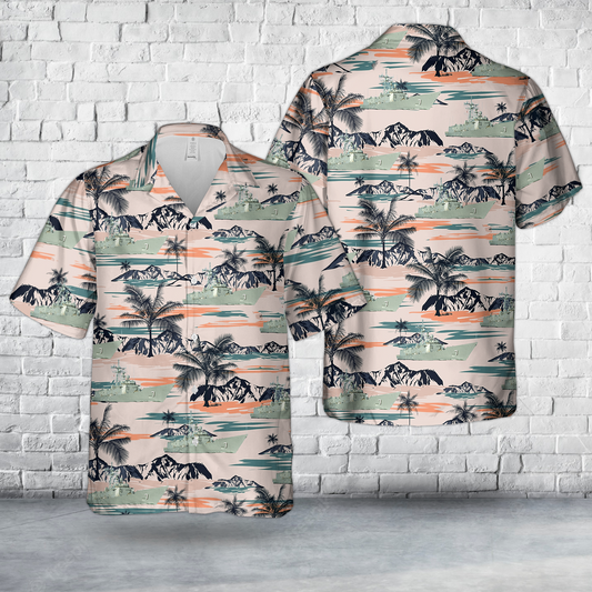 US Navy USS Oliver Hazard Perry (FFG-7) Hawaiian Shirt