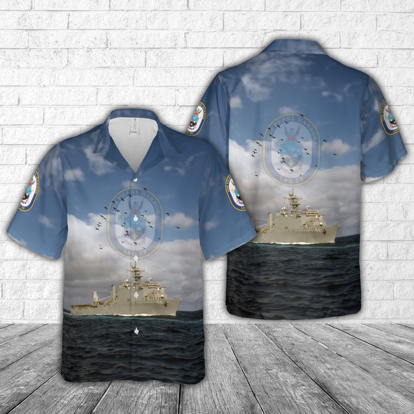 US Navy USS Pearl Harbor (LSD 52) Hawaiian Shirt