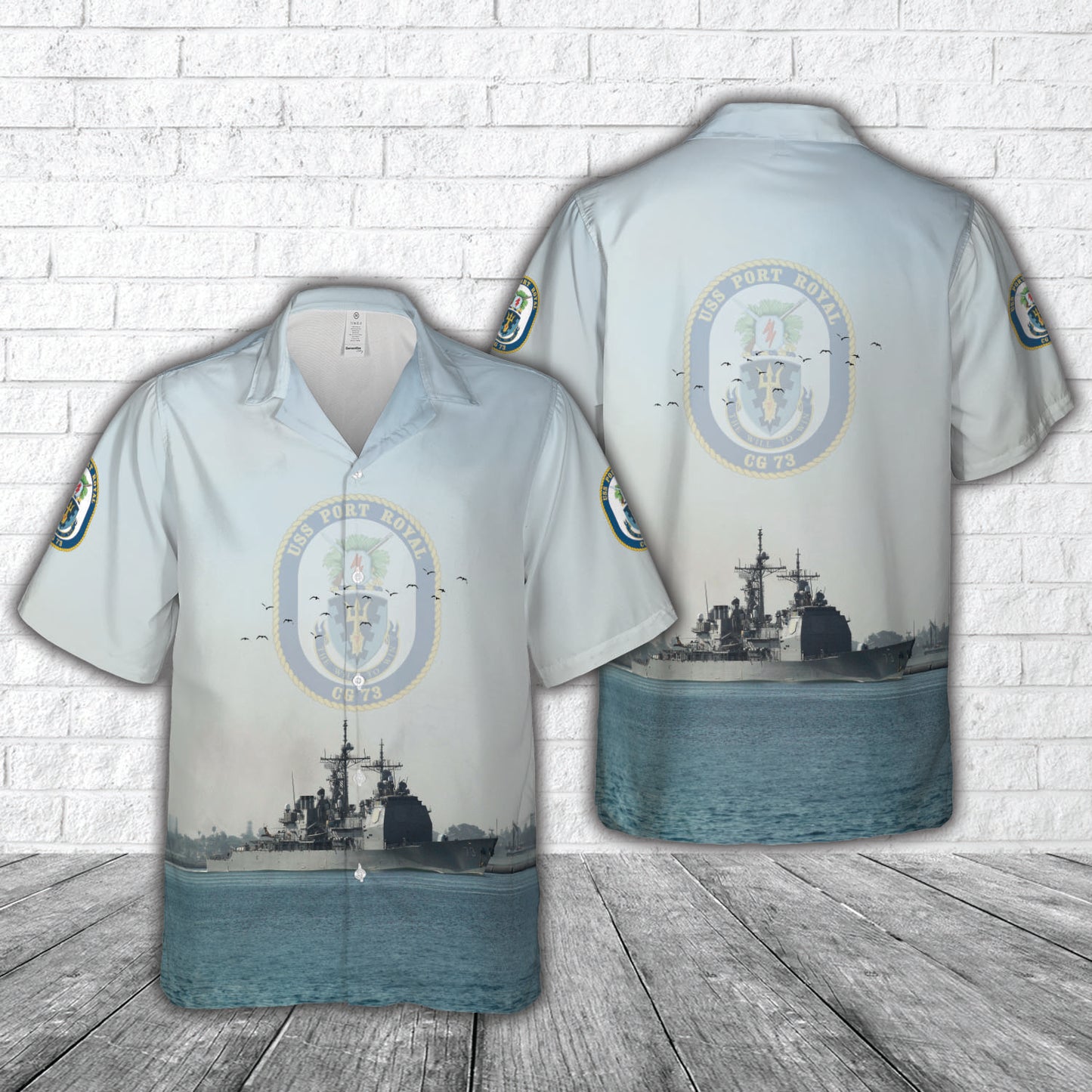 US Navy USS Port Royal (CG-73) Ticonderoga-class guided missile cruiser Hawaiian Shirt