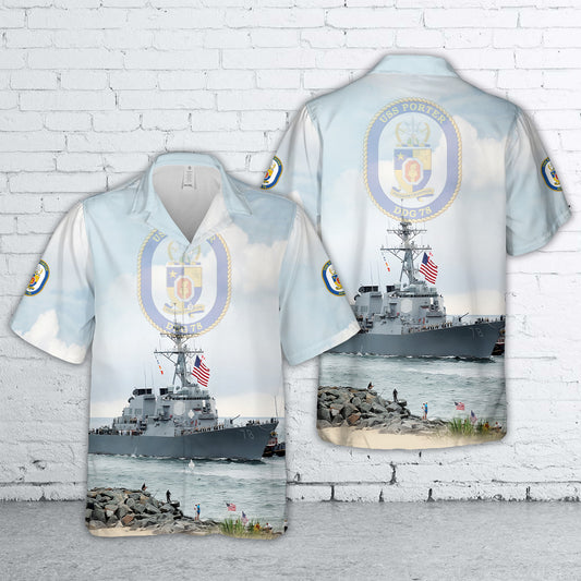 US Navy USS Porter (DDG-78) Hawaiian Shirt