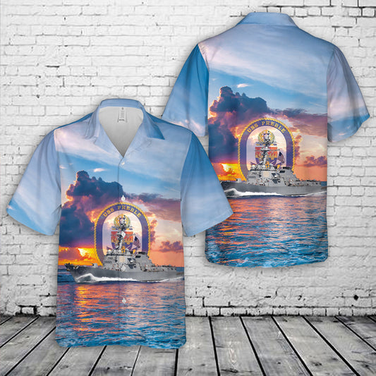 US Navy USS Preble (DDG-88) Arleigh Burke-class destroyer Hawaiian Shirt