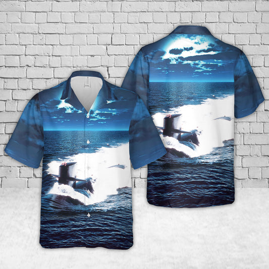 US Navy USS Ray (SSN-653) Hawaiian Shirt