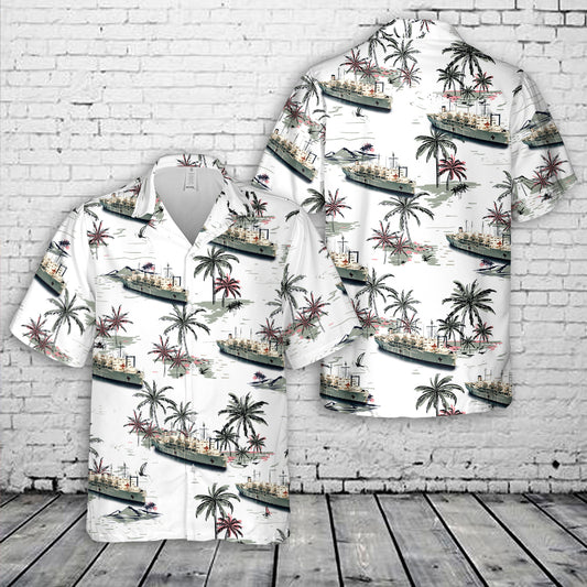 US Navy USS Repose (AH-16) Haven-Class hospital ship Hawaiian Shirt