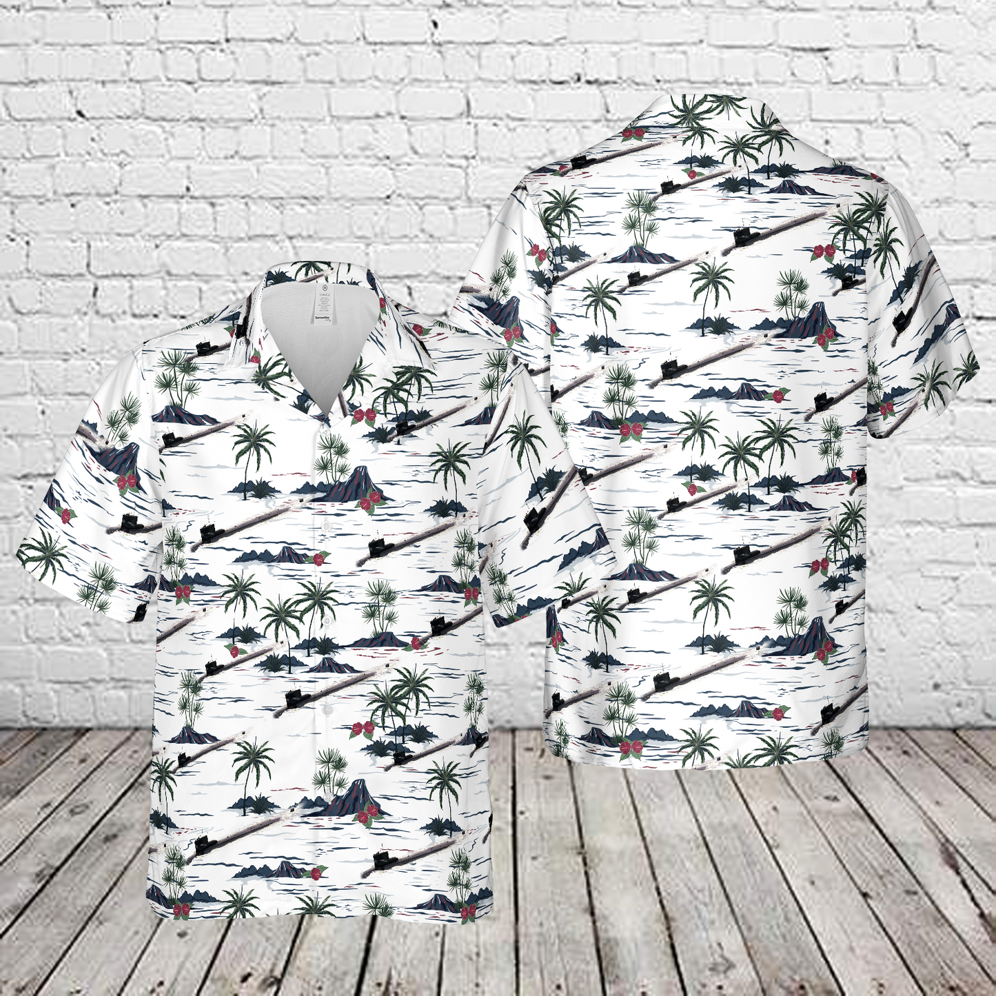 US Navy USS Richard B. Russell (SSN-687) Hawaiian Shirt