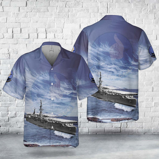 US Navy USS Saipan (CVL-48) Pocket Hawaiian Shirt