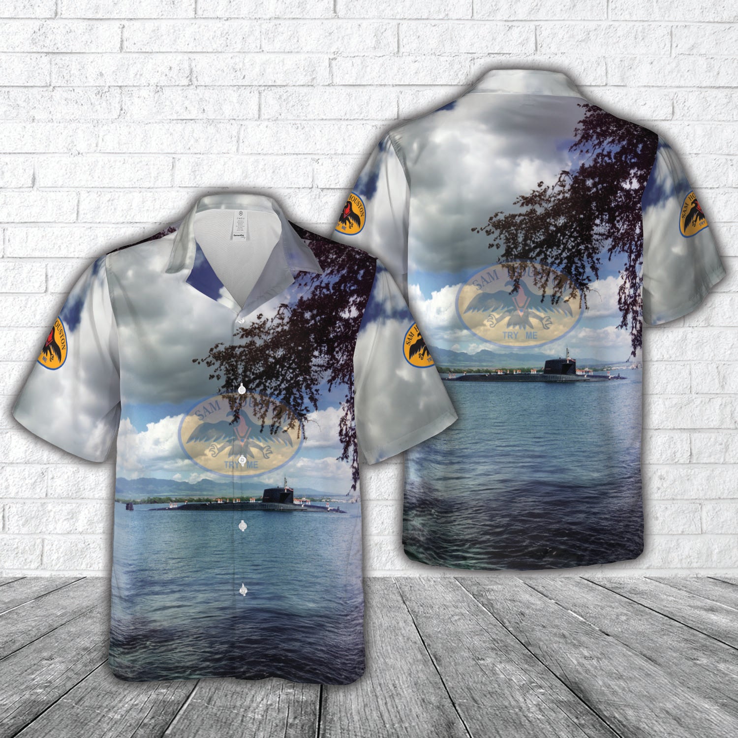 US Navy USS Sam Houston (SSBN-609) Hawaiian Shirt