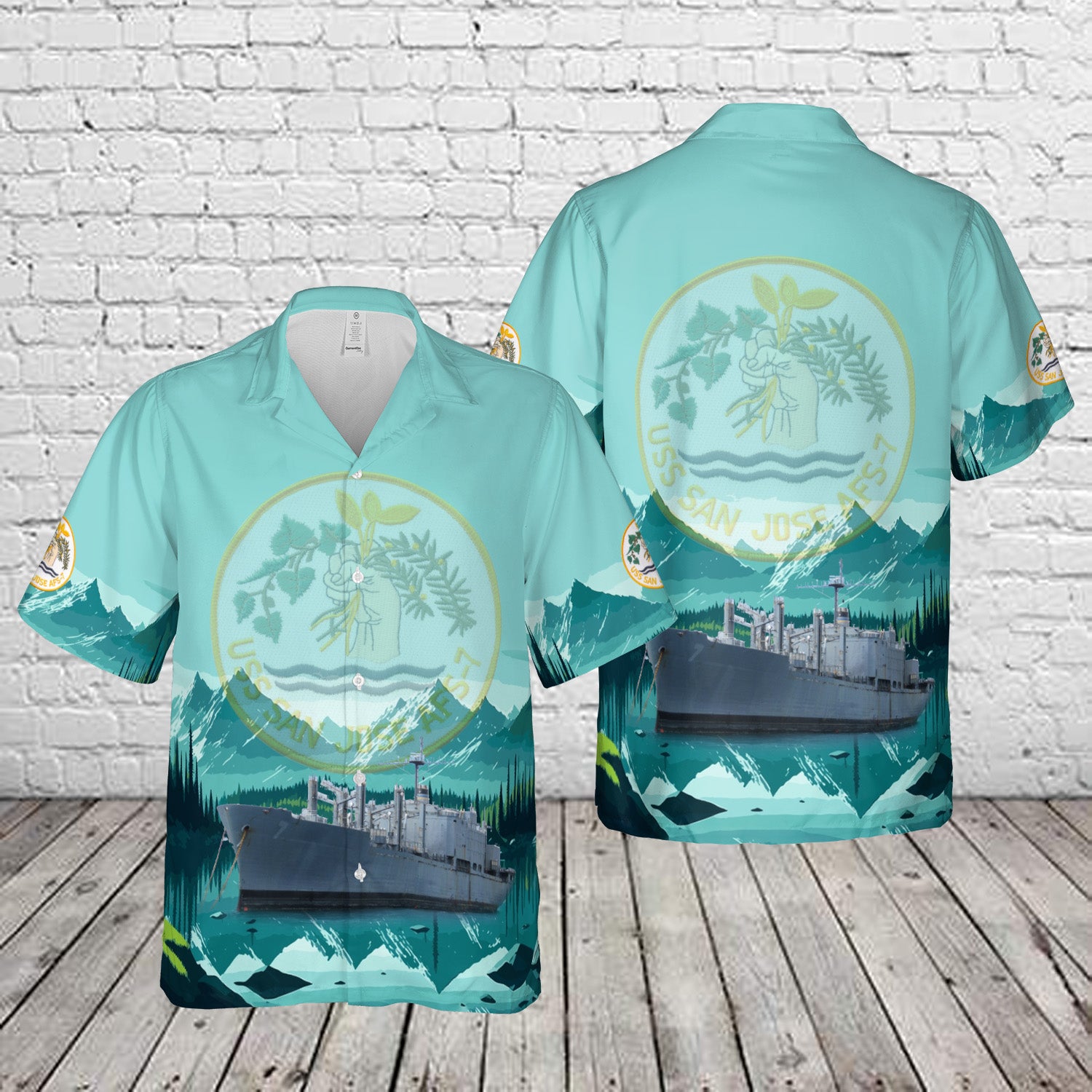 US Navy USS San Jose (AFS-7) Hawaiian Shirt