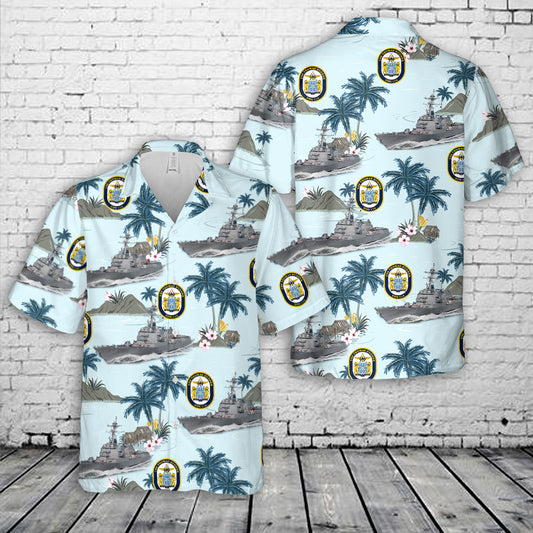 US Navy USS Thomas Hudner (DDG-116) Hawaiian Shirt