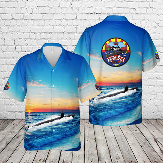 US Navy USS Tucson (SSN-770) Hawaiian Shirt