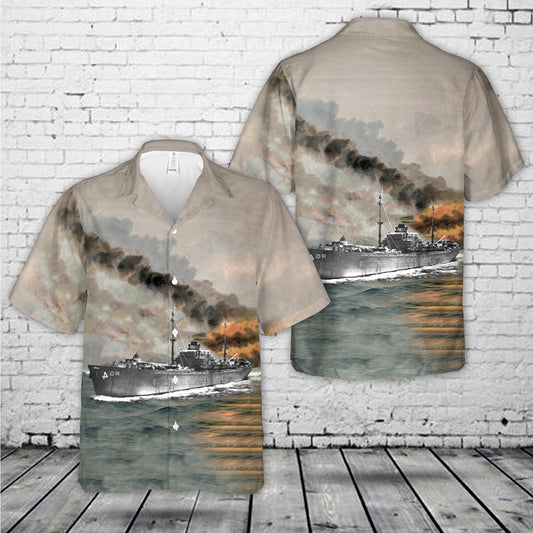 US Navy USS Tutuila (ARG-4) Vietnam War Hawaiian Shirt