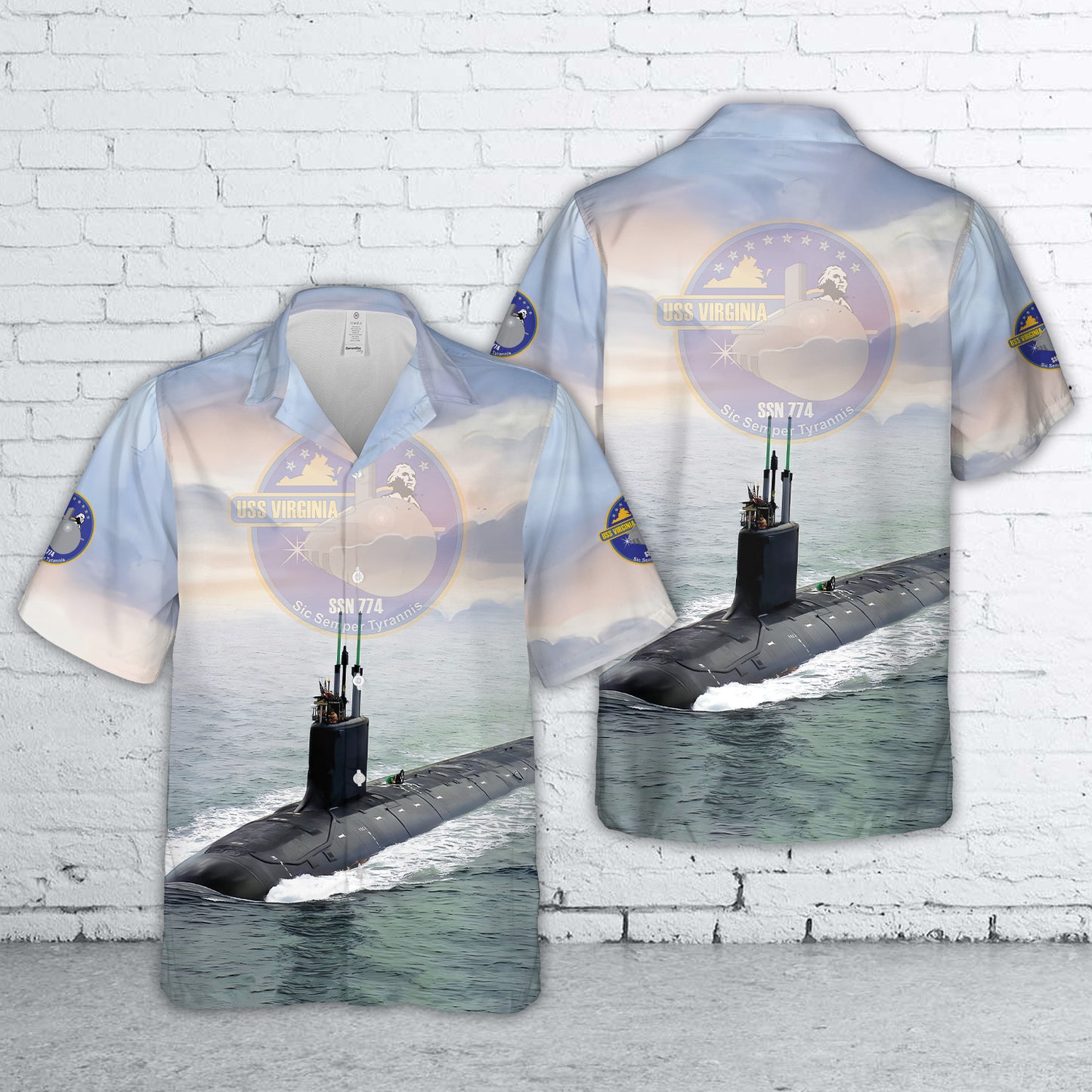 US Navy USS Virginia (SSN-774) Hawaiian Shirt
