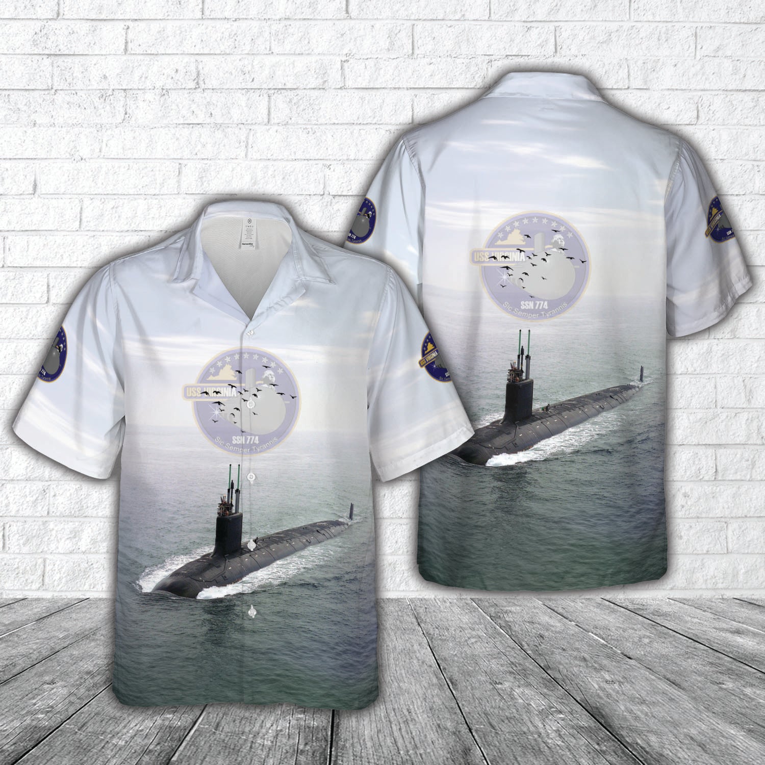 US Navy USS Virginia (SSN-774) Hawaiian Shirt