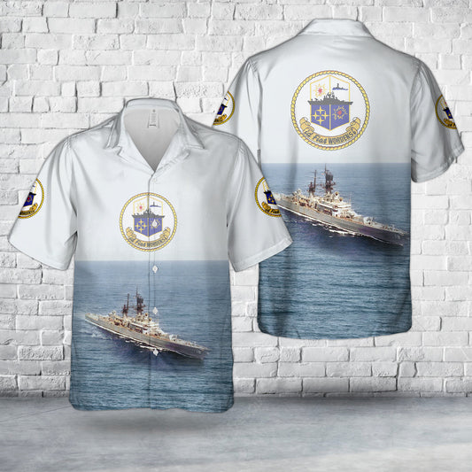 US Navy USS Worden (DLG/CG-18) Leahy-class cruiser Hawaiian Shirt