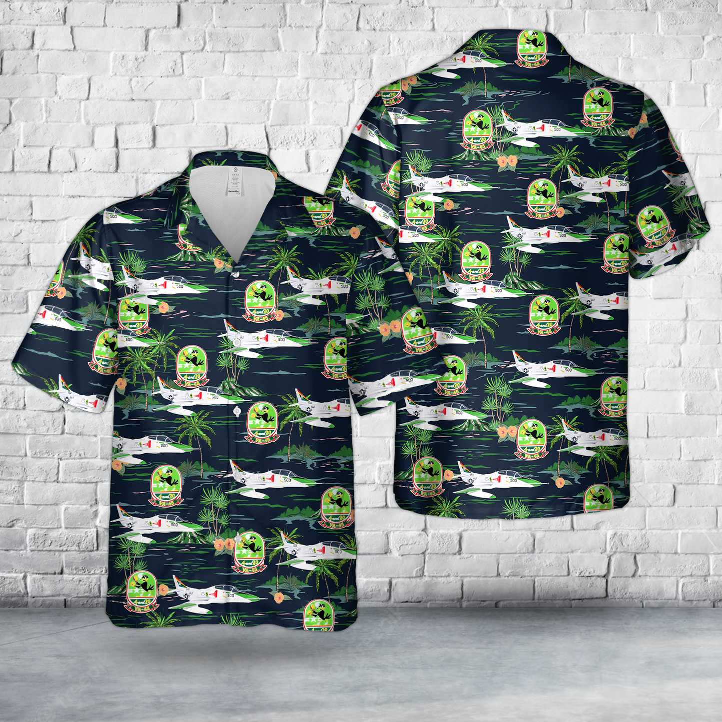 US Navy VA-45 Blackbirds (1970s) TA-4J Hawaiian Shirt