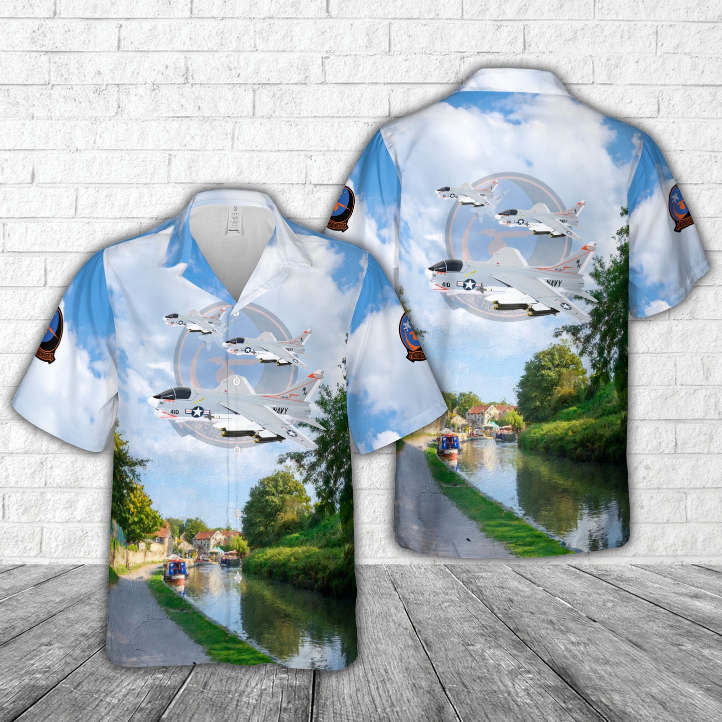 US Navy VA-94 Shrikes USS Enterprise 1983 A-7E Corsair II Hawaiian Shirt