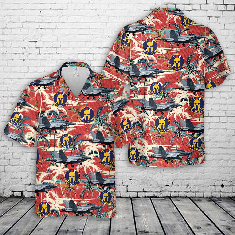 US Navy VAQ-131 EA-18G Growler Hawaiian Shirt