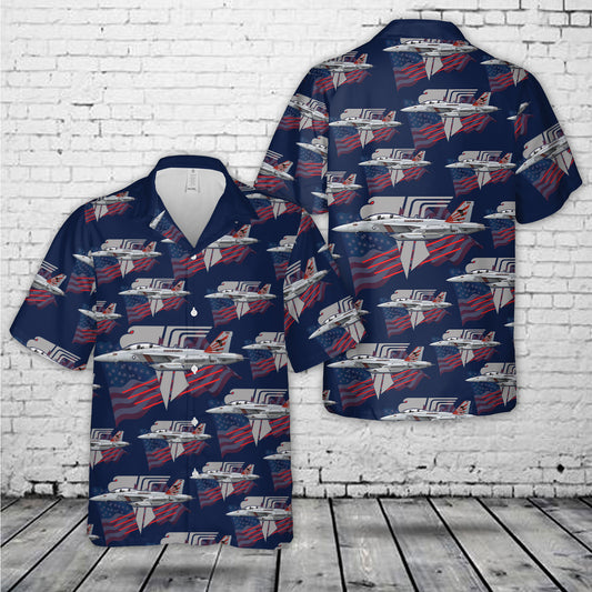 US Navy VAQ-141 EA-18G Growler Hawaiian Shirt