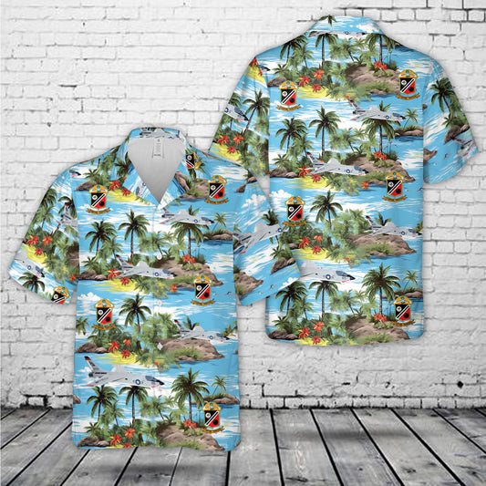 US Navy VF-13 Night Cappers F-8D (1968) Hawaiian Shirt