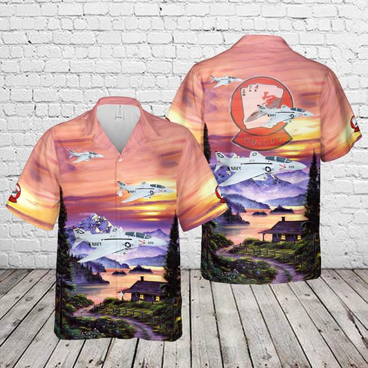 US Navy VF-171 Aces F-4J Hawaiian Shirt
