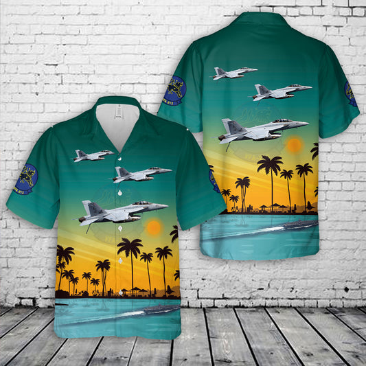 US Navy VFA-213 F/A-18F Hawaiian Shirt