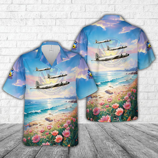 US Navy VP-31 P-3A Black Lightnings Hawaiian Shirt