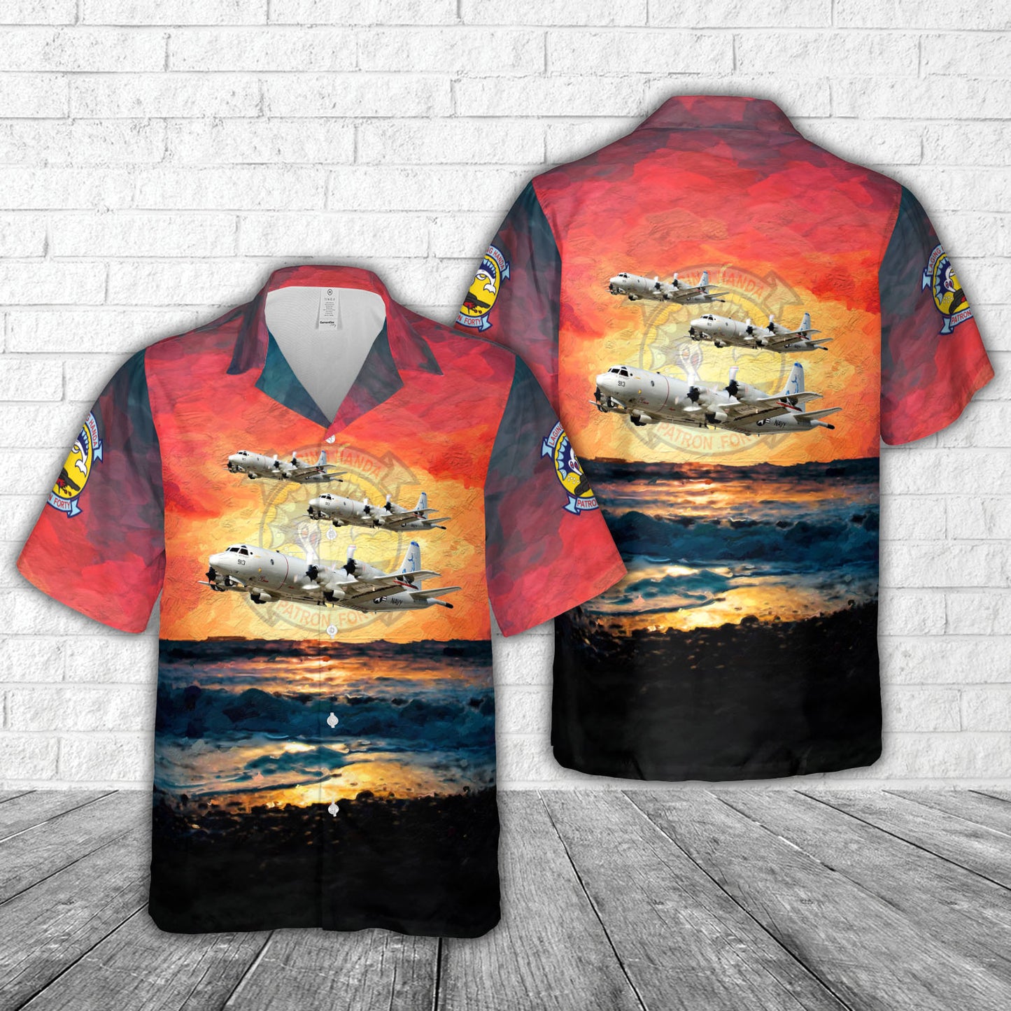 US Navy VP-40 P-3C Fighting Marlins Hawaiian Shirt
