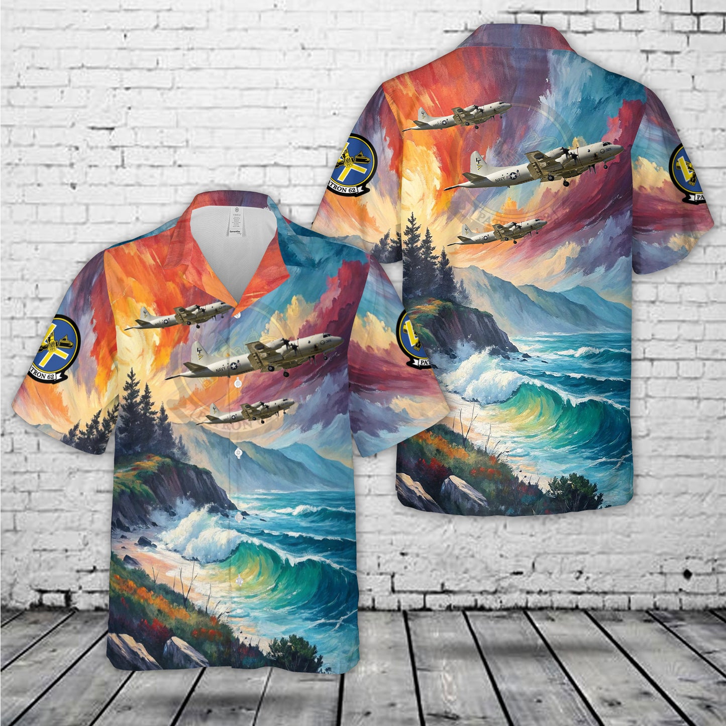 US Navy VP-62 Broad Arrows Lockheed P-3C Orion Hawaiian Shirt