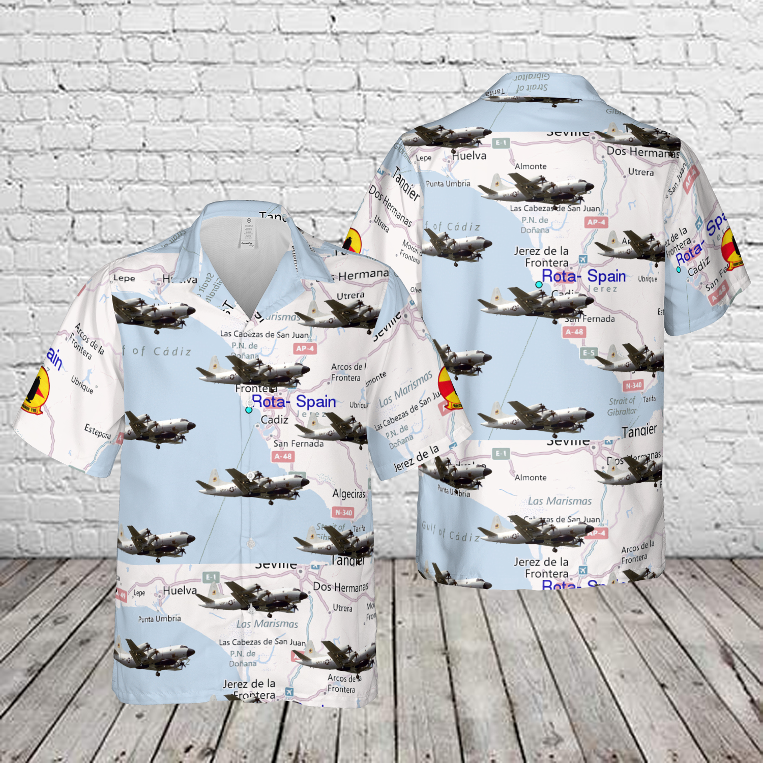 US Navy VQ-2 Squadron EP-3E aircraft Hawaiian Shirt