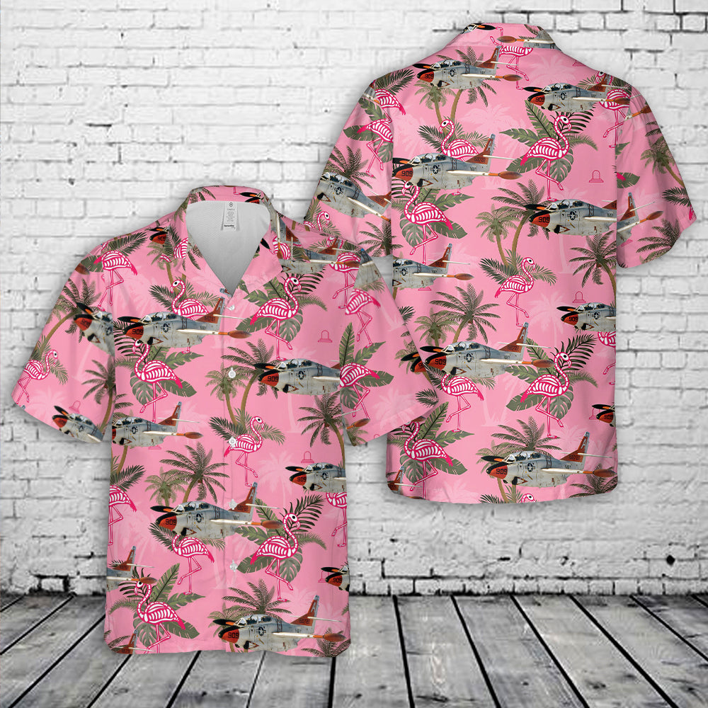 US Navy VT-9 North American T-2 Buckeye Hawaiian Shirt